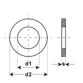 Ranelle in acciaio 140 HV ZF DIN 125 A 