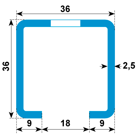 Montageschiene 36/36 Langlöchern kaltgewalzt fvz [SimilarCatItems.CatItem.ArtName2]