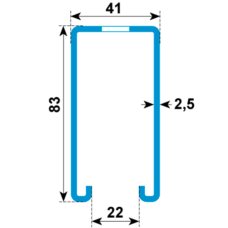 Montageschiene K 41/83 Langlöchern kaltgewalzt fvz [SimilarCatItems.CatItem.ArtName2]
