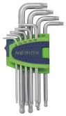 Winkelstiftschlüsselsatz NERIOX mit Kugelkopf TORX 