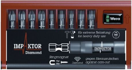 Set di punte diamantate WERA Impactor [SimilarCatItems.CatItem.ArtName2]
