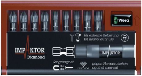 Set di punte diamantate WERA Impactor [SimilarCatItems.CatItem.ArtName2]