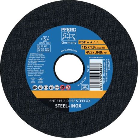 Disque à tronçonner PFERD EHT PSF STEELOX [SimilarCatItems.CatItem.ArtName2]