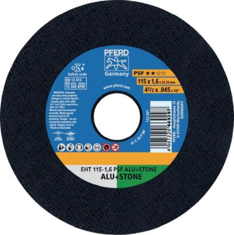 Disque à tronçonner PFERD EHT PSF ALU + STONE [SimilarCatItems.CatItem.ArtName2]