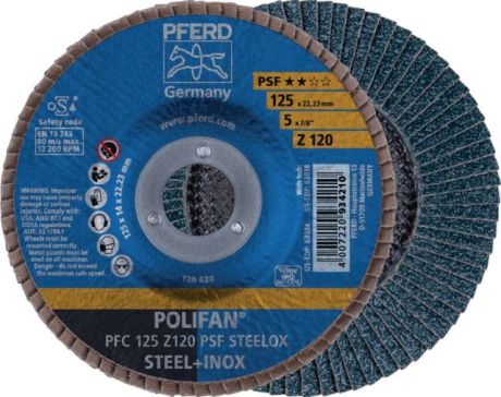 Fächerschleifscheibe PFERD POLIFAN® PSF STEELOX [SimilarCatItems.CatItem.ArtName2]
