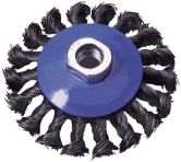 Brosse conique en fil d'acier inoxydable torsadé 