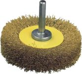 Brosse circulaire sur tige MS fil ondulé 