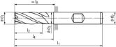 FRANKEN Fraises d'angle HSS 1578L Alcrona DIN 844 