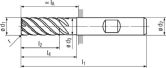 FRANKEN Fraises d'angle HSS TiNox-Cut 1365A T DIN8 