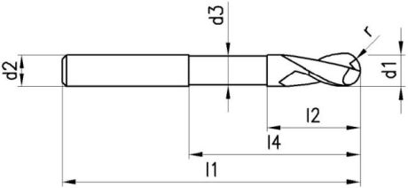 Fraise sphérique en carbure de tungstène FRANKEN 1 [SimilarCatItems.CatItem.ArtName2]