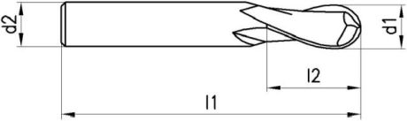 Fresa a raggio in metallo duro integrale DIXI 7032 [LastViewedItems.CatItem.ArtName2]