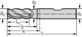 Fresa per angoli/scanalature in metallo duro integ 