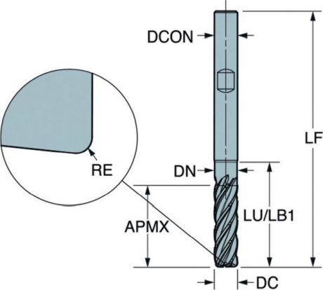Fraise d'angle en carbure CoroMill® Dura COROMANT [SimilarCatItems.CatItem.ArtName2]