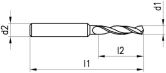 Micropunte in metallo duro integrale DIXI 1139R 12 