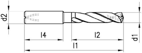 Foret pilote VHM cylindrique