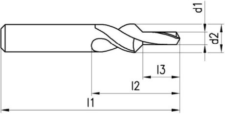 Foratrice a passo corto 90° HSS-E tipo N per il ca [SimilarCatItems.CatItem.ArtName2]