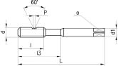 Gewindebohrer DC H320VH-4 HSSE-PM UNC DIN 371 