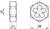 Filières hexagonales HSS M 6g 