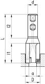 Wendeplatten-Flachsenker CT-multi INT mit Innen 