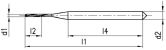 BECK VHM-Maschinenreibahle NC ~DIN 8093 Linksdrall 